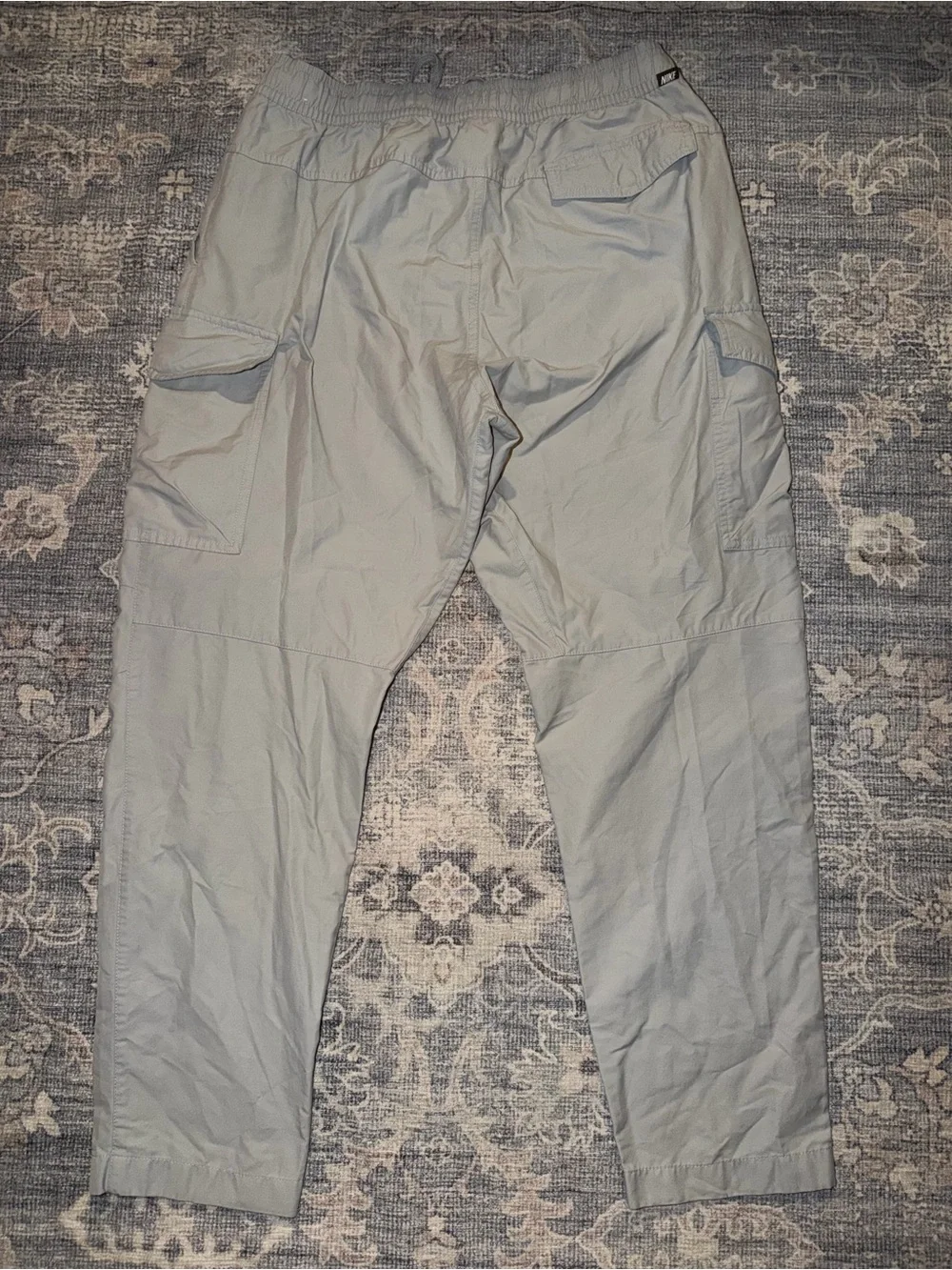 Nike Light Gray Cargo Pants with Elastic Waist